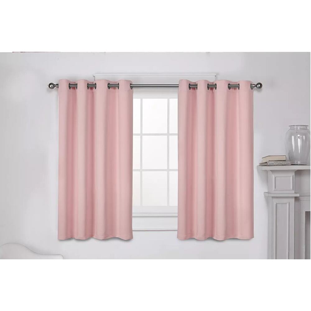 Exclusive Home Twill Weave Insulated Grommet Top 52x108" Curtain Panel Blush*#